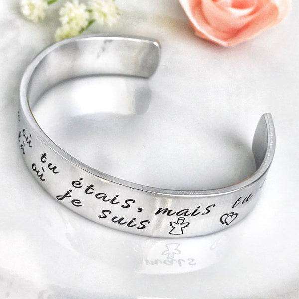 Victor Hugo Quote Bracelet, Engraved Quote Bangle