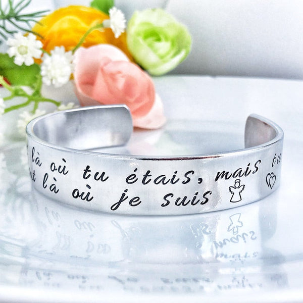 Victor Hugo Quote Bracelet, Engraved Quote Bangle