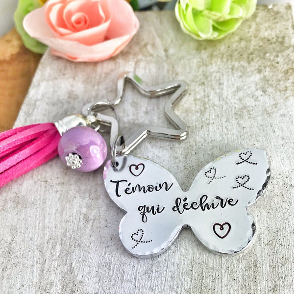 'Witness Butterfly that Tears' Keychain