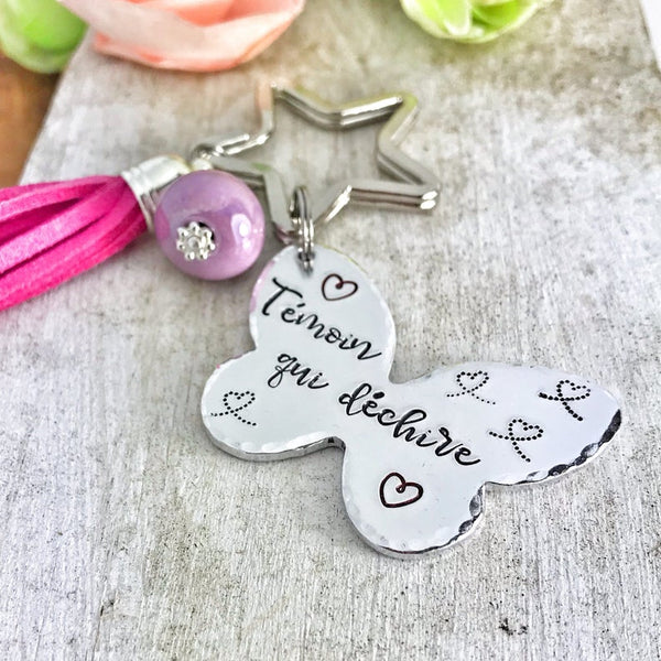'Witness Butterfly that Tears' Keychain