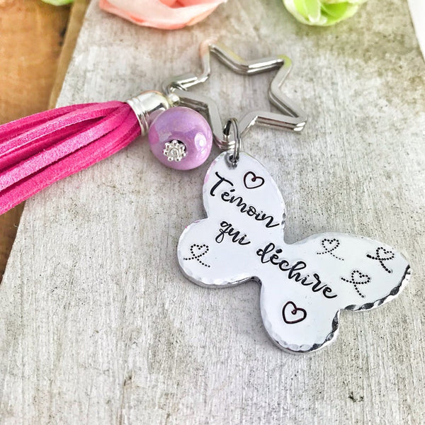 'Witness Butterfly that Tears' Keychain