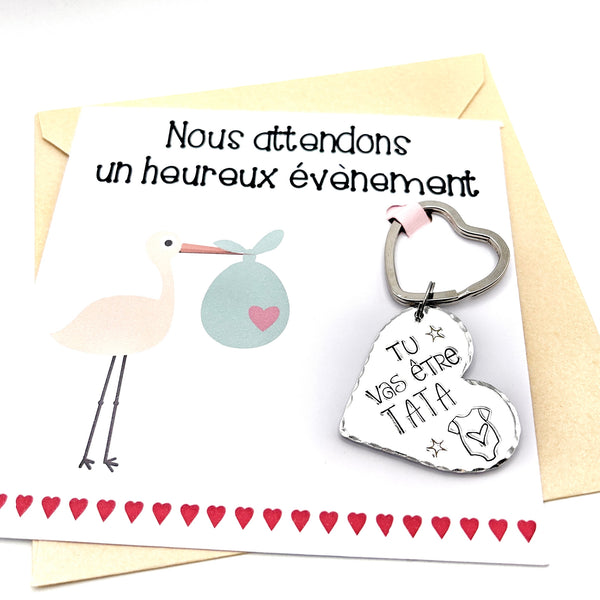 Auntie Gifts, Auntie Keychain, Auntie Announcement, Future Auntie, Pregnancy Announcement, Auntie Announcement