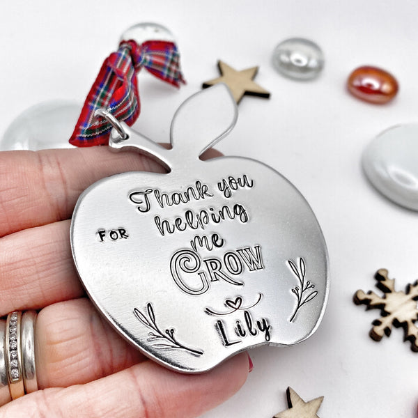 Christmas Decoration Teacher, Thank you for helping me Grow