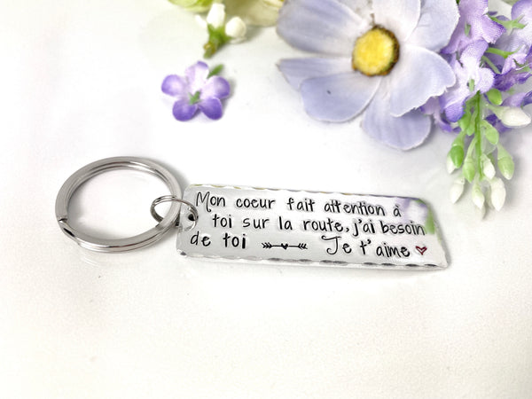 Mon Amour Fais Attention Porte Clé. Fais Attention Sur La Route