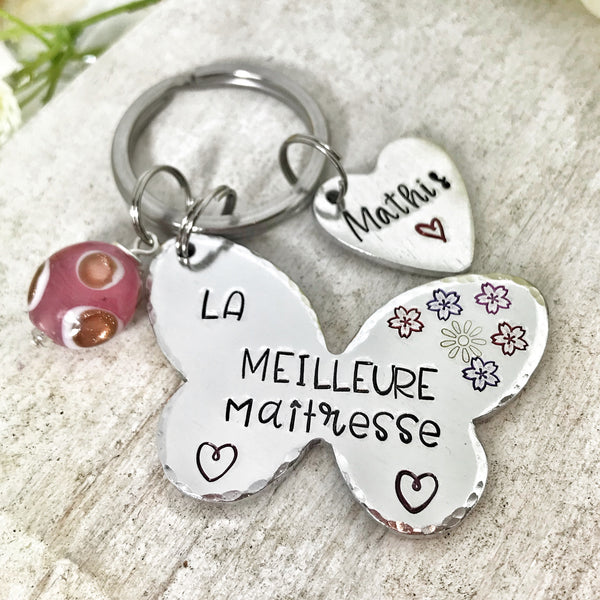 Porte Clé Papillon 'La Meilleure Maîtresse'