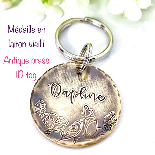 Médaille Chien Laiton Vieilli, Médaille Chien Personnalisée