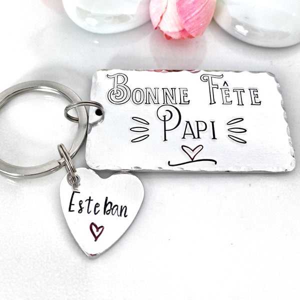 Porte Clé Personnalisé Papi, Bonne Fête Papi Porte Clé