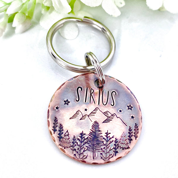 Médaille Chien Cuivre, Médaillon Chien Cuivre Vieilli