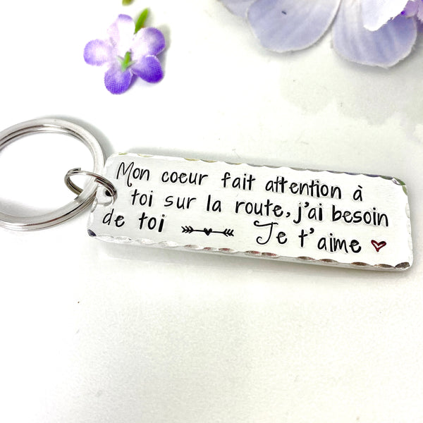 Mon Amour Fais Attention Porte Clé. Fais Attention Sur La Route