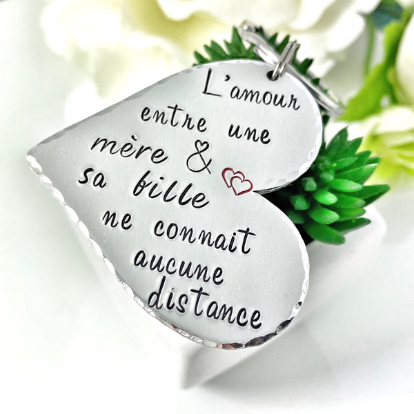 Mom Distance Quote Keychain