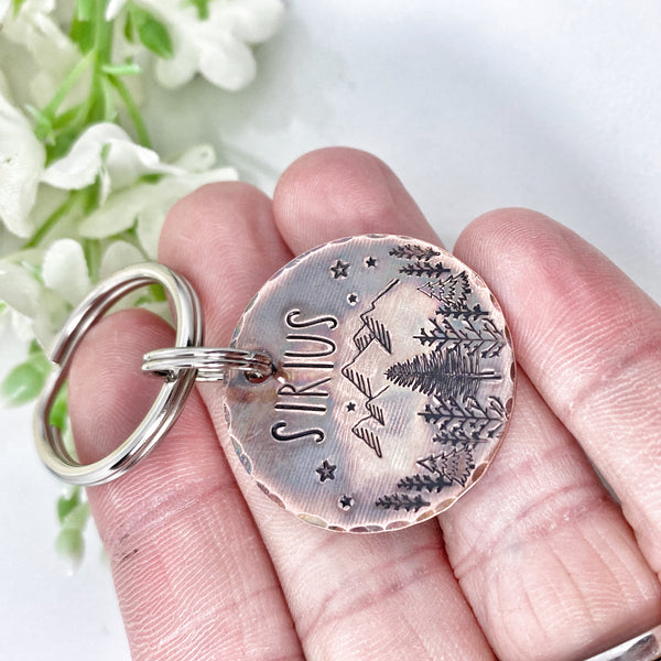 Médaille Chien Cuivre, Médaillon Chien Cuivre Vieilli