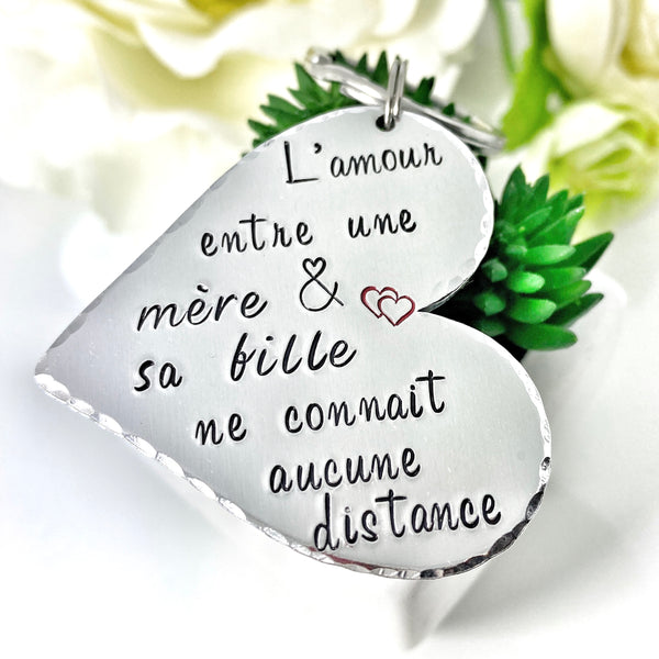 Mom Distance Quote Keychain