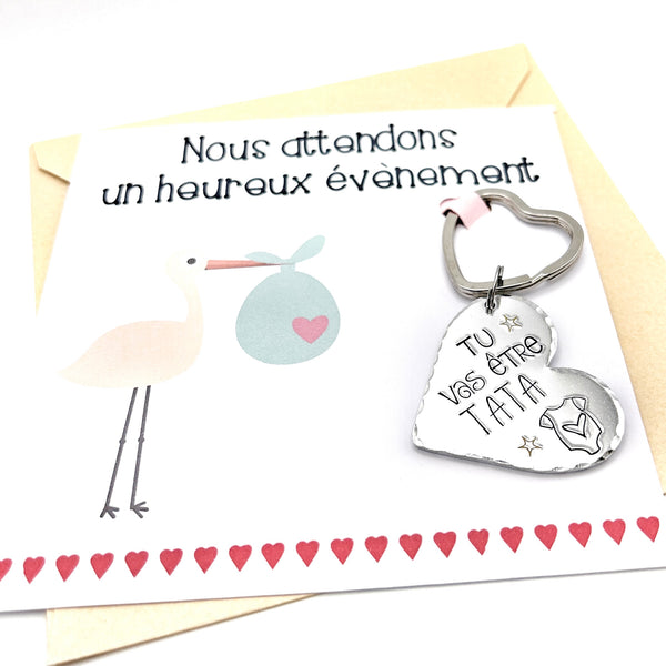 Auntie Gifts, Auntie Keychain, Auntie Announcement, Future Auntie, Pregnancy Announcement, Auntie Announcement