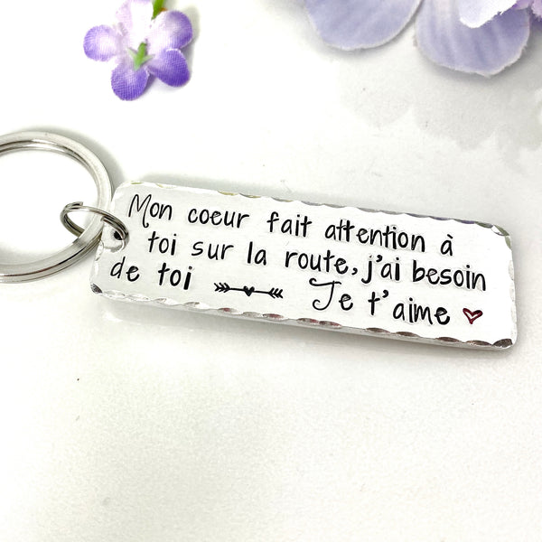 Mon Amour Fais Attention Porte Clé. Fais Attention Sur La Route