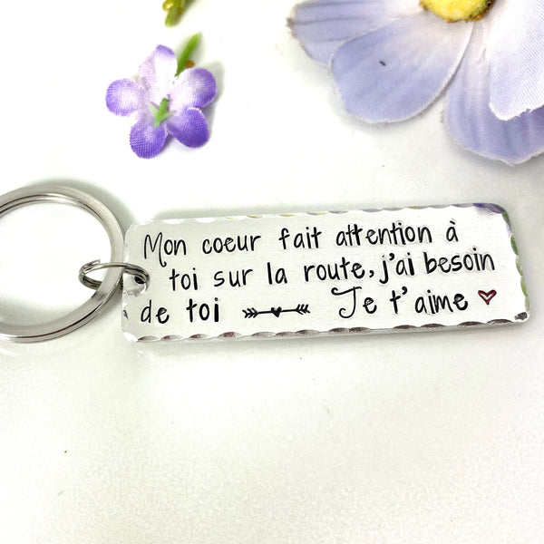 Mon Amour Fais Attention Porte Clé. Fais Attention Sur La Route