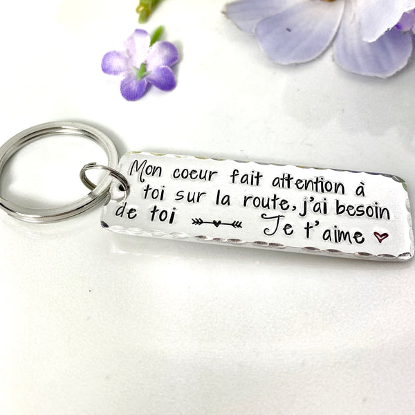 Mon Amour Fais Attention Porte Clé. Fais Attention Sur La Route