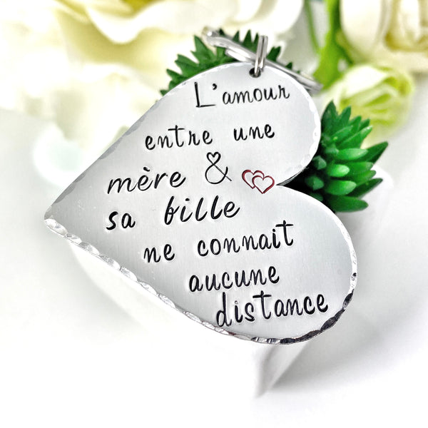 Mom Distance Quote Keychain