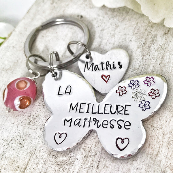 Porte Clé Papillon 'La Meilleure Maîtresse'