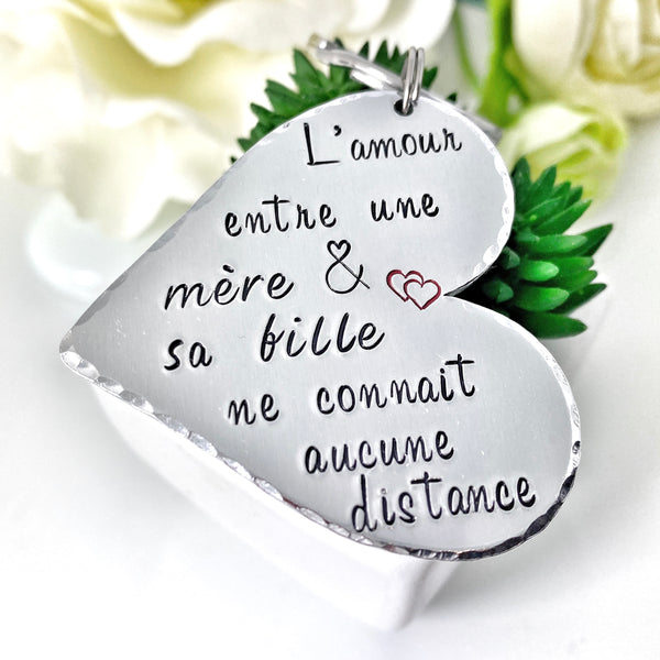 Mom Distance Quote Keychain