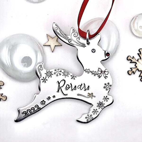 Boule de Noël Personnalisé, Boule Sapin Noël, Renne de Noël Personnalisé, Boule de Noël Renne