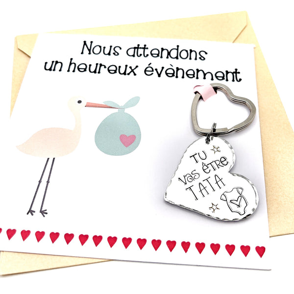 Auntie Gifts, Auntie Keychain, Auntie Announcement, Future Auntie, Pregnancy Announcement, Auntie Announcement