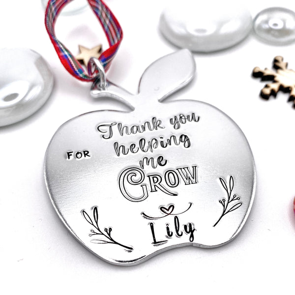 Christmas Decoration Teacher, Thank you for helping me Grow