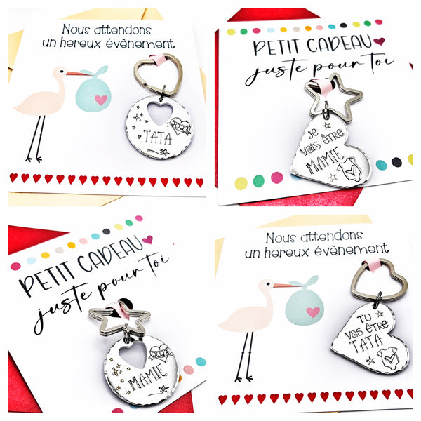 Grandma Gifts, Grandma Keyring, Grandma Announcement, Future Grandma, Pregnancy Announcement, Auntie Auntie Announcement