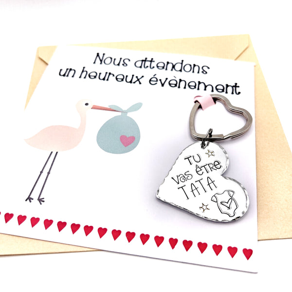 Auntie Gifts, Auntie Keychain, Auntie Announcement, Future Auntie, Pregnancy Announcement, Auntie Announcement