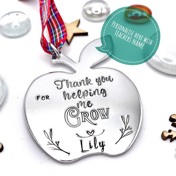 Christmas Decoration Teacher, Thank you for helping me Grow