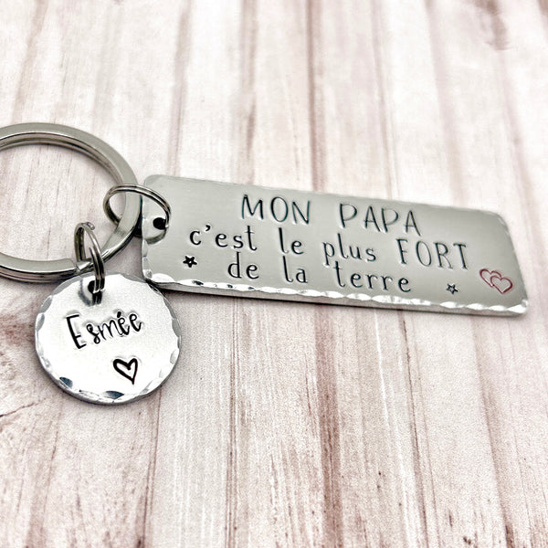 Porte Clé 'Mon Papa C'est Le Plus Fort'