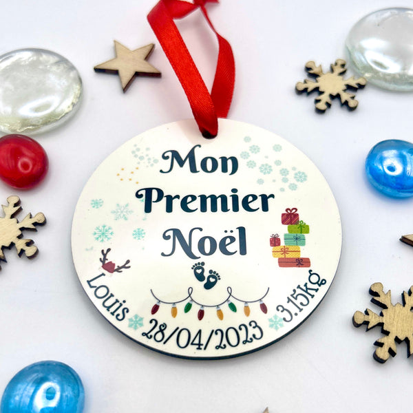 Boule de Noël Personnalisée, Mon Premier Boule de Noël