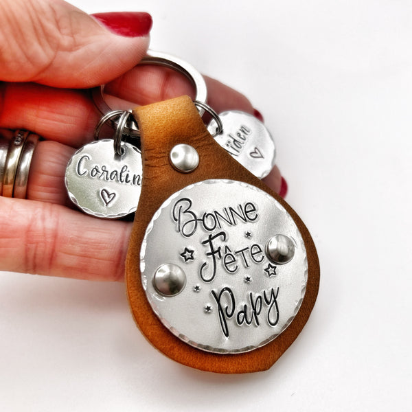 Cadeau Fête des Grand-Pères, Porte Clé Personnalisé pour Papy