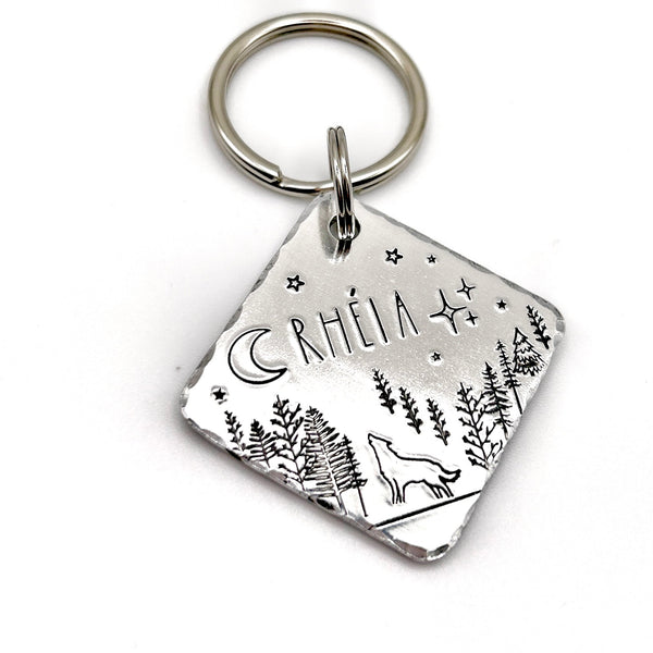 Médaille de Chien avec Loup, Médaille Personnalisée en Métal