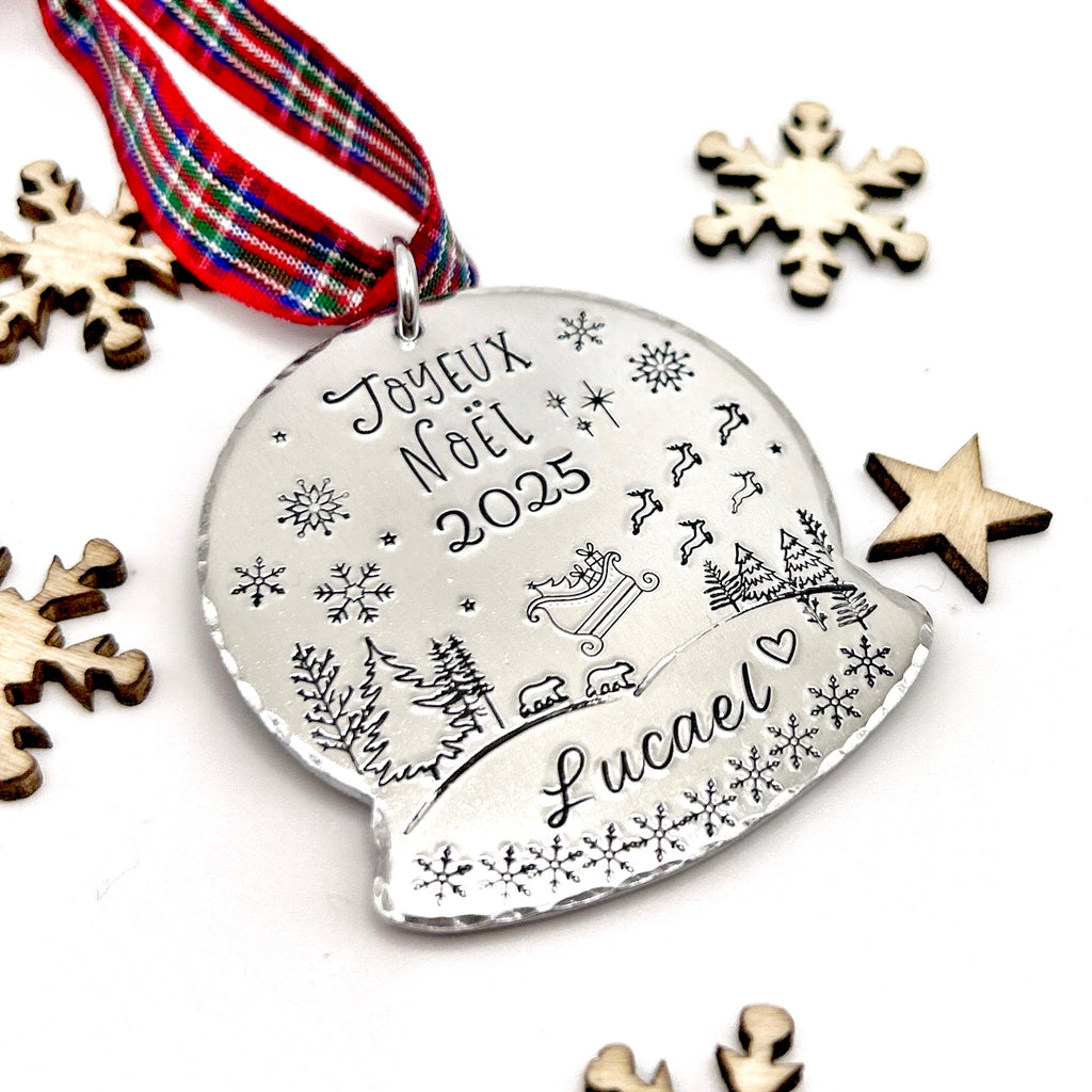 Boule de Noël Personnalisée, Décoration de Sapin Personnalisée, Cadeau Couple