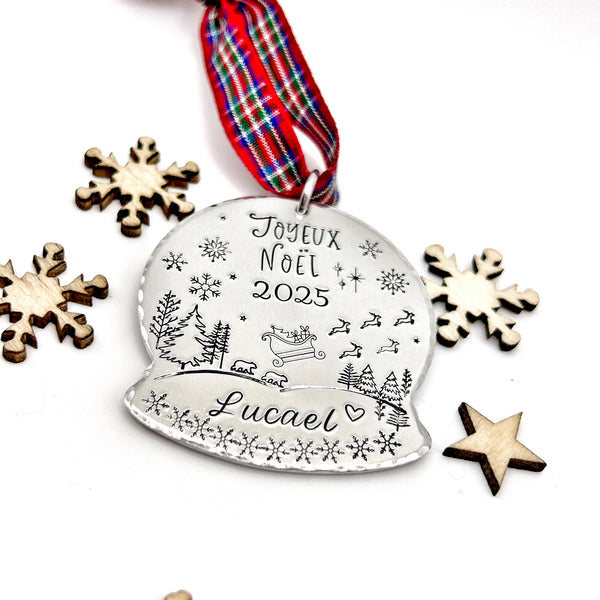 Boule de Noël Personnalisée, Décoration de Sapin Personnalisée, Cadeau Couple