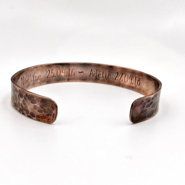 Personalized Copper Bracelet for Men, Valentine's Day Gift Idea