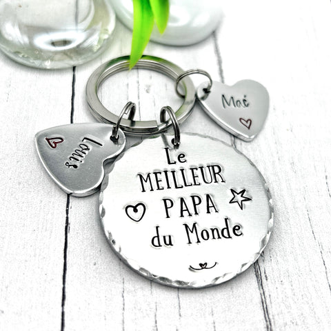 Idée Cadeau Papa - Porte Clé Personnalisé Papa - Idée Cadeau Fête des Pères