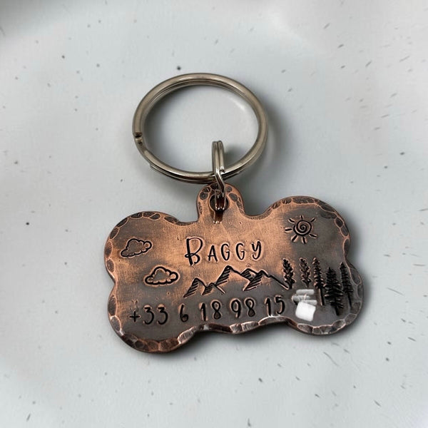 Médaille Chien Cuivre, Médaillon Chien Os