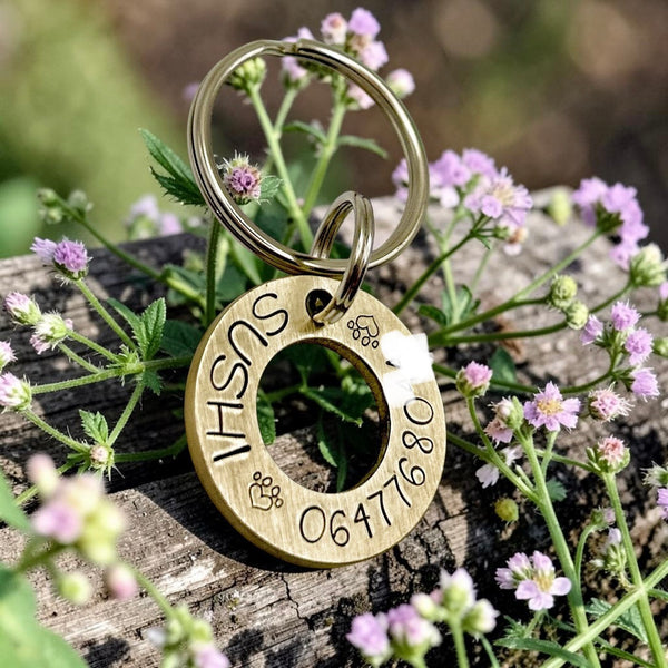 Rondelle pour Chien en Laiton, Médaille Personnalisée Chien