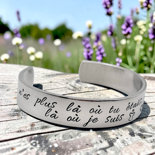 Bracelet Citation Victor Hugo - Bijou Argent - Léger et Durable - Cadeau Condoléances