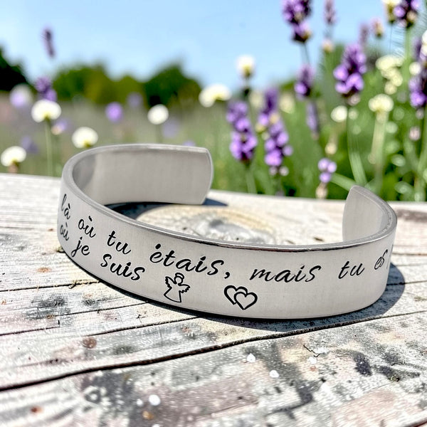 Bracelet Citation Victor Hugo - Bijou Argent - Léger et Durable - Cadeau Condoléances