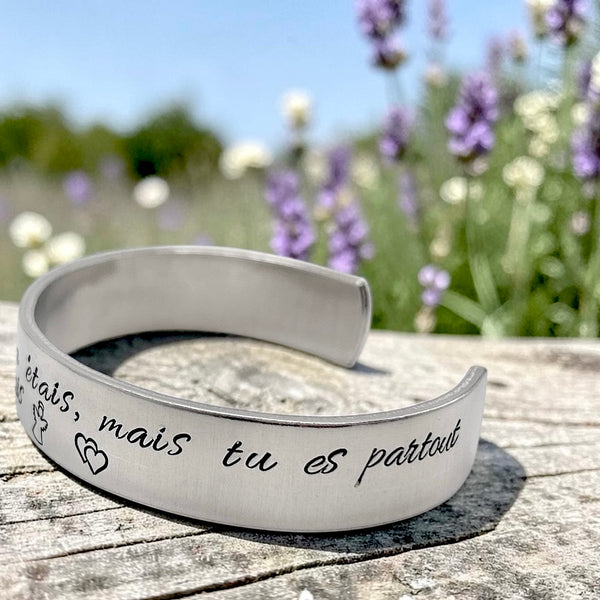 Bracelet Citation Victor Hugo - Bijou Argent - Léger et Durable - Cadeau Condoléances