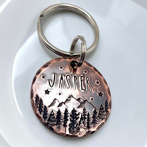 Copper Dog Medal, Aged Copper Dog Medallion