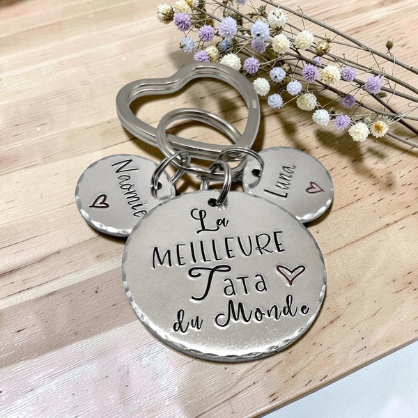 Porte Clé La Meilleure Tata du Monde, Cadeau Soeur et Tata