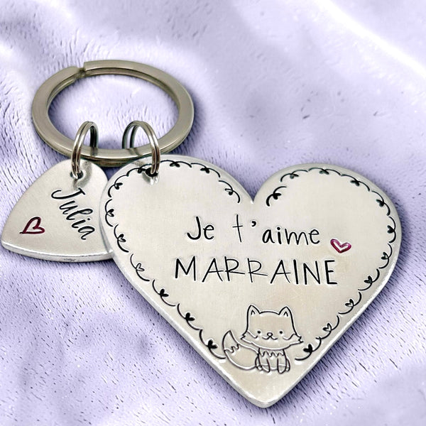 I Love You Godmother Keychain