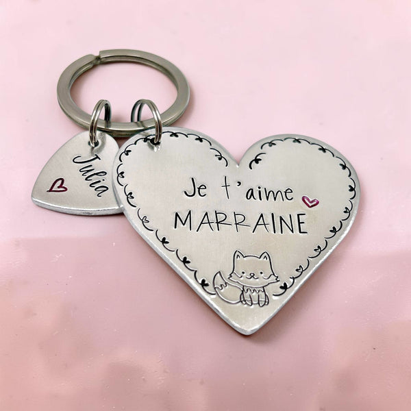I Love You Godmother Keychain