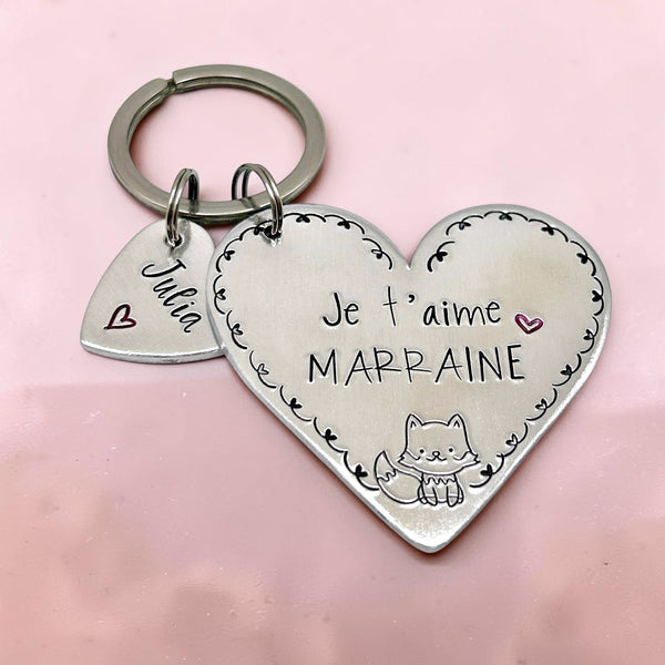 I Love You Godmother Keychain