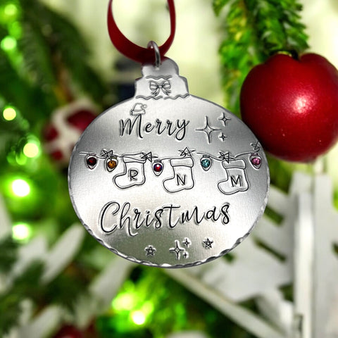 Personalized Christmas Tree Decoration, Family Ornament, Custom Tree Decoration