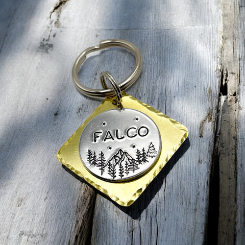 Médaillon d'Identité Chien, Plaque Chien en Laiton et Aluminium