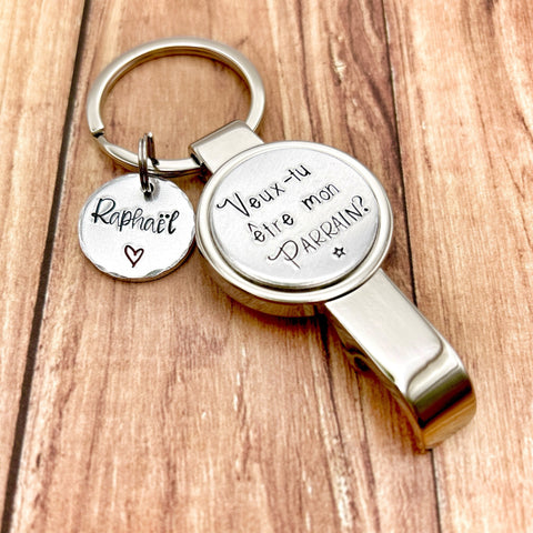 Décapsuler Personnalisé 'Veux-tu être mon Parrain?'